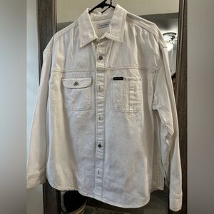 Calvin Klein Over Shirt in color white Size Extra Small